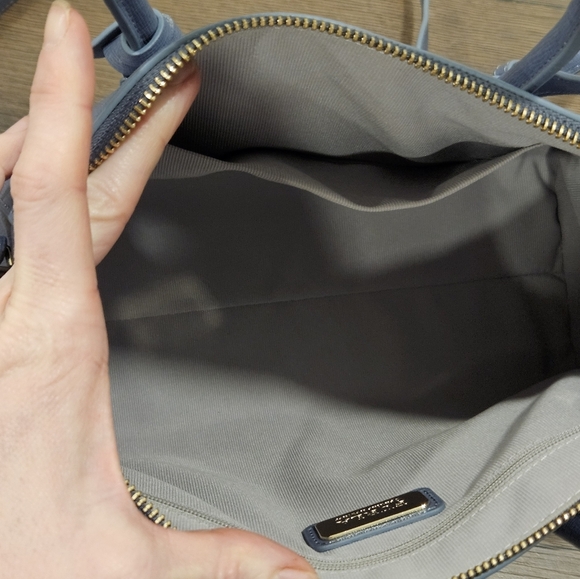 Furla 2-Way Steel Blue Leather Bag, Charm + Dustbag - Picture 8 of 16